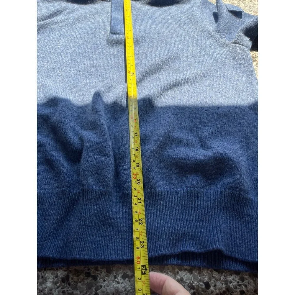 BANANA REPUBLLIC 50% ITALIAN WOOL MEN'S SZ M BLUE WITH SNAP‎ DETAIL